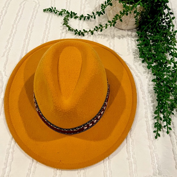 Mustard Color Fedora - Picture 2 of 7